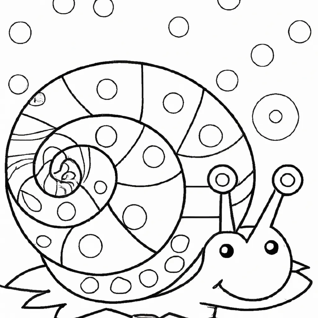 Desenho para colorir desenho caracol arte criativa divertido