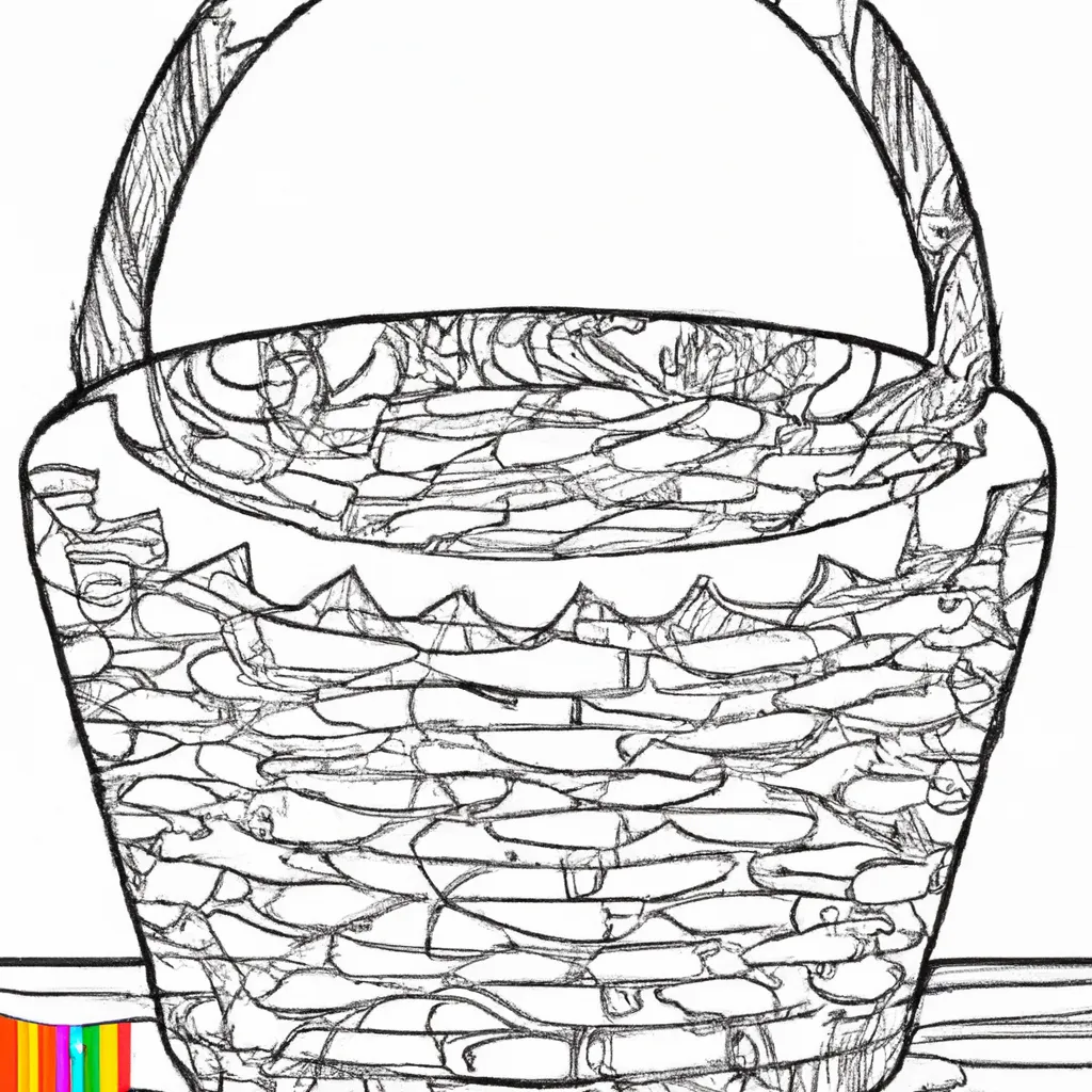 Desenho para colorir desenho cesta arte artesanato brasil