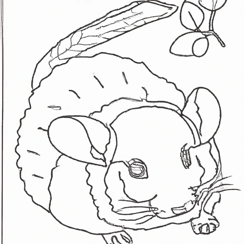 Uma Chinchila Divertida para Colorir: Desenho Grátis para Crianças! Desenho para colorir desenho chinchila