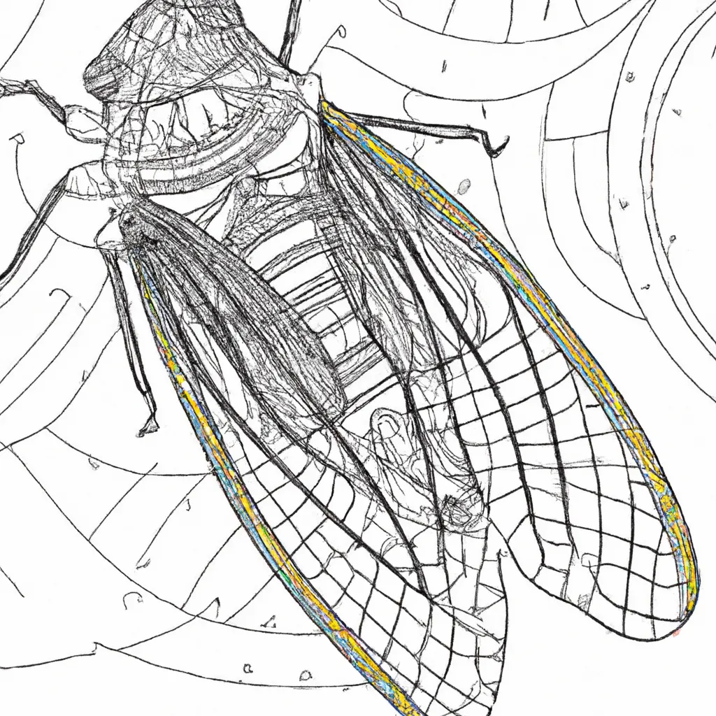 Desenho para colorir desenho cigarra infantil