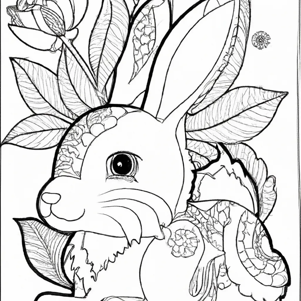 Desenho para colorir desenho coelho india