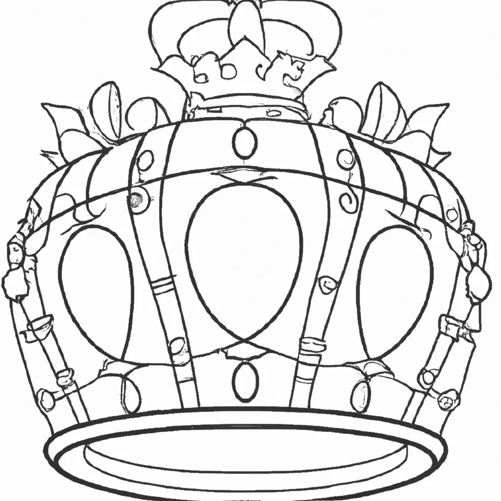 Desenho para colorir desenho coroa real pt br