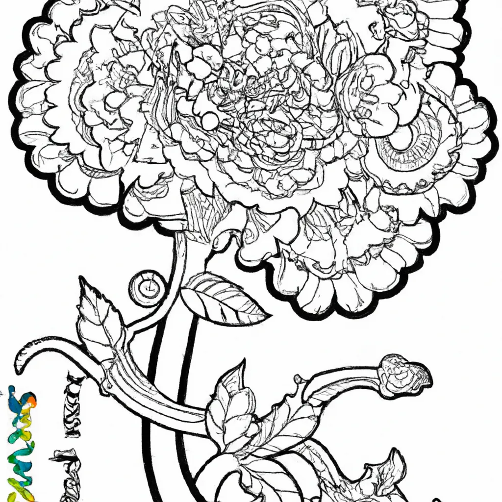 Desenho para colorir desenho cravo flor bela arte