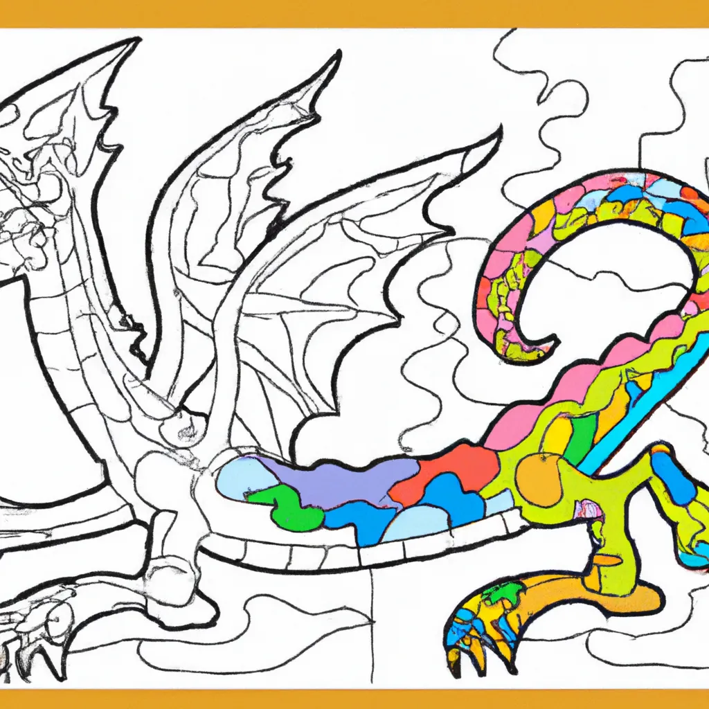 Desenho para colorir desenho dragao fogo