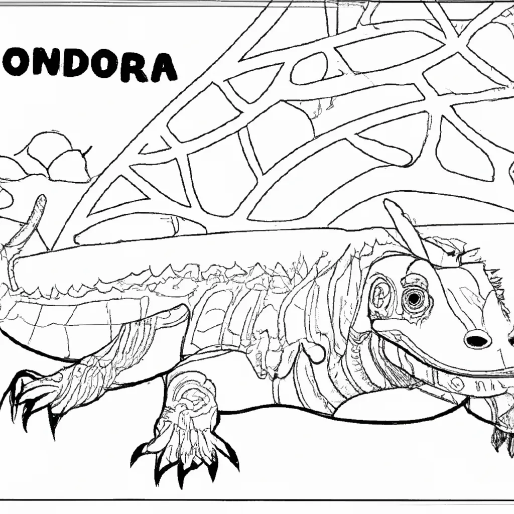 Desenho para colorir desenho dragao komodo