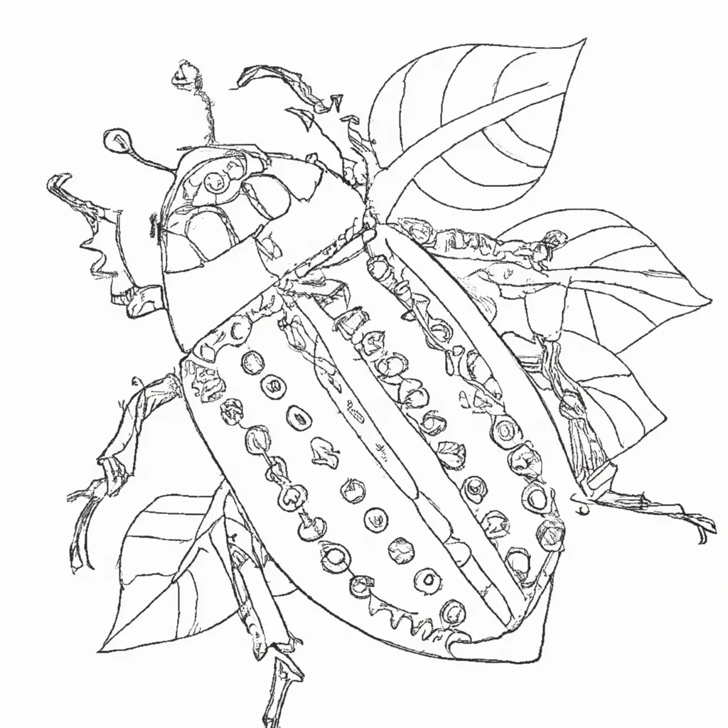 Desenho para colorir desenho escaravelho