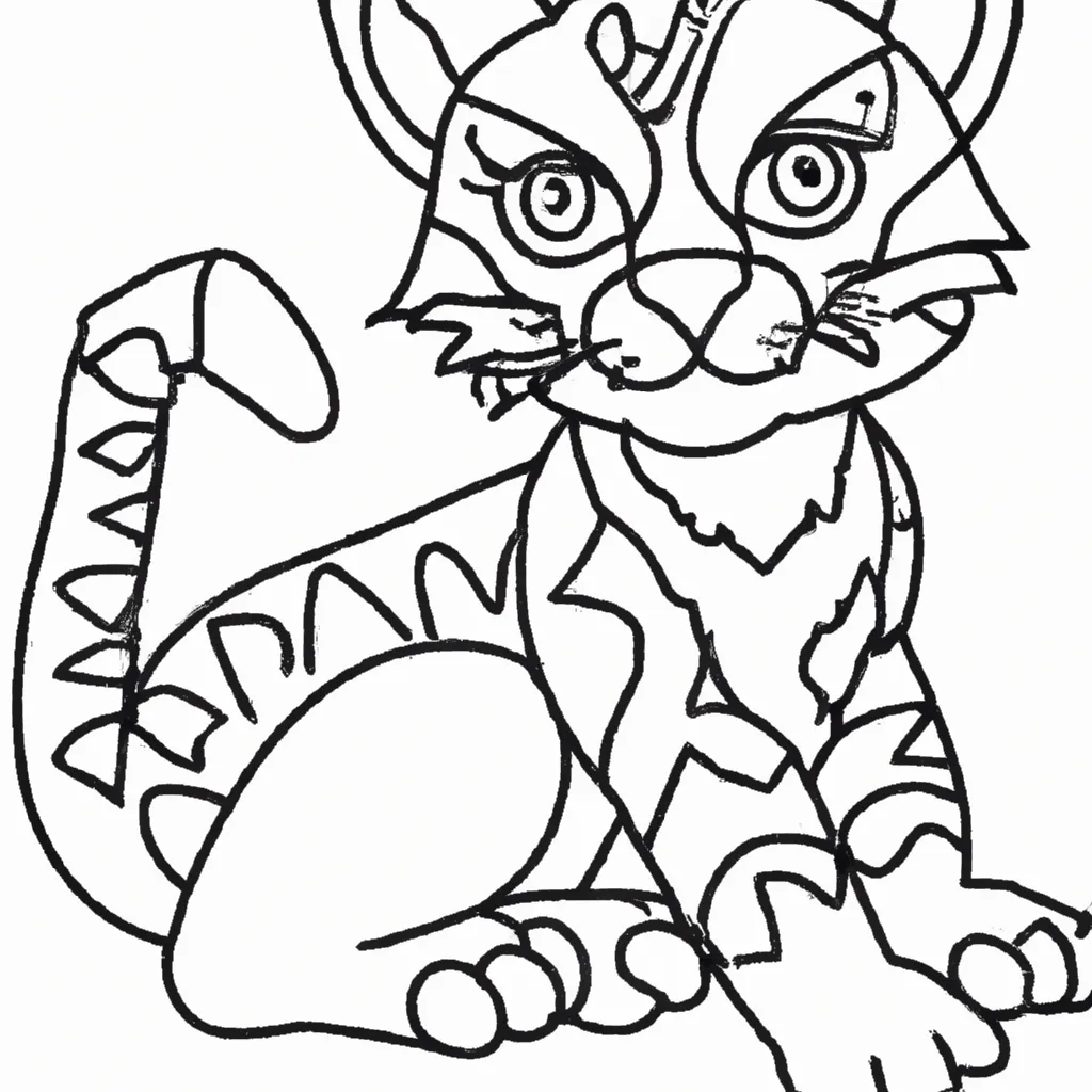 Desenho de Gato-Selvagem para Colorir: Surpreenda-se com o Resultado! Desenho para colorir desenho gato selvagem