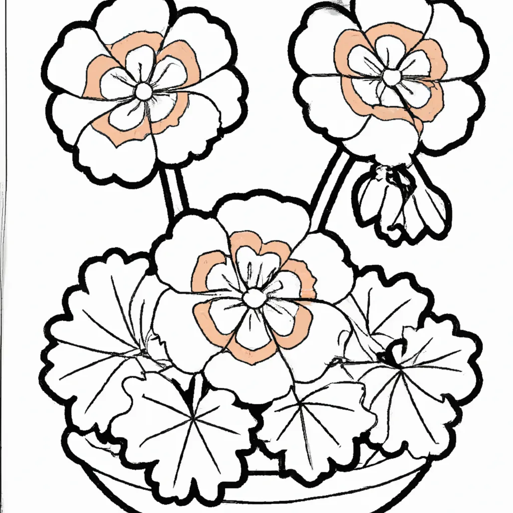Desenho para colorir desenho geranio
