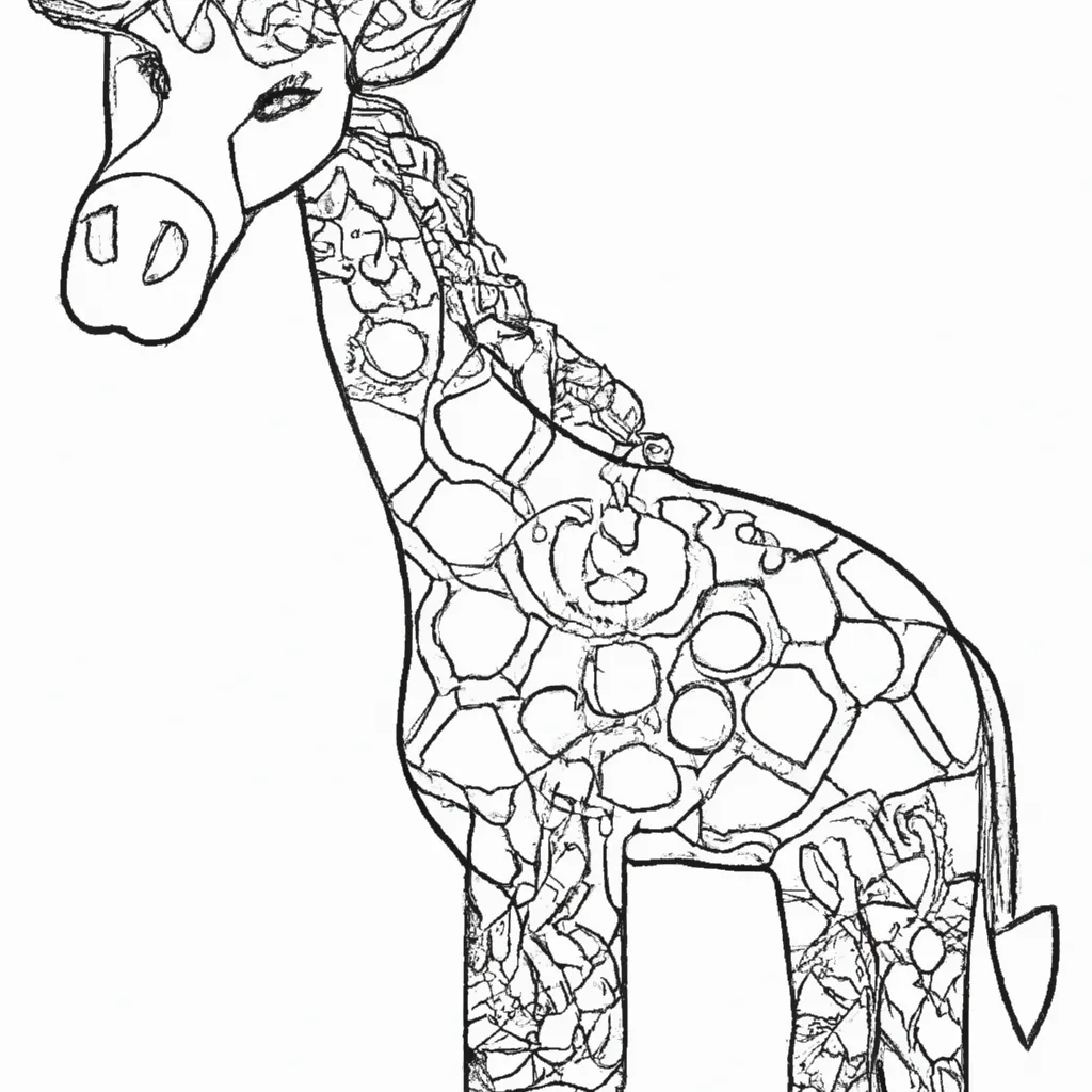 Desenho para colorir desenho girafa