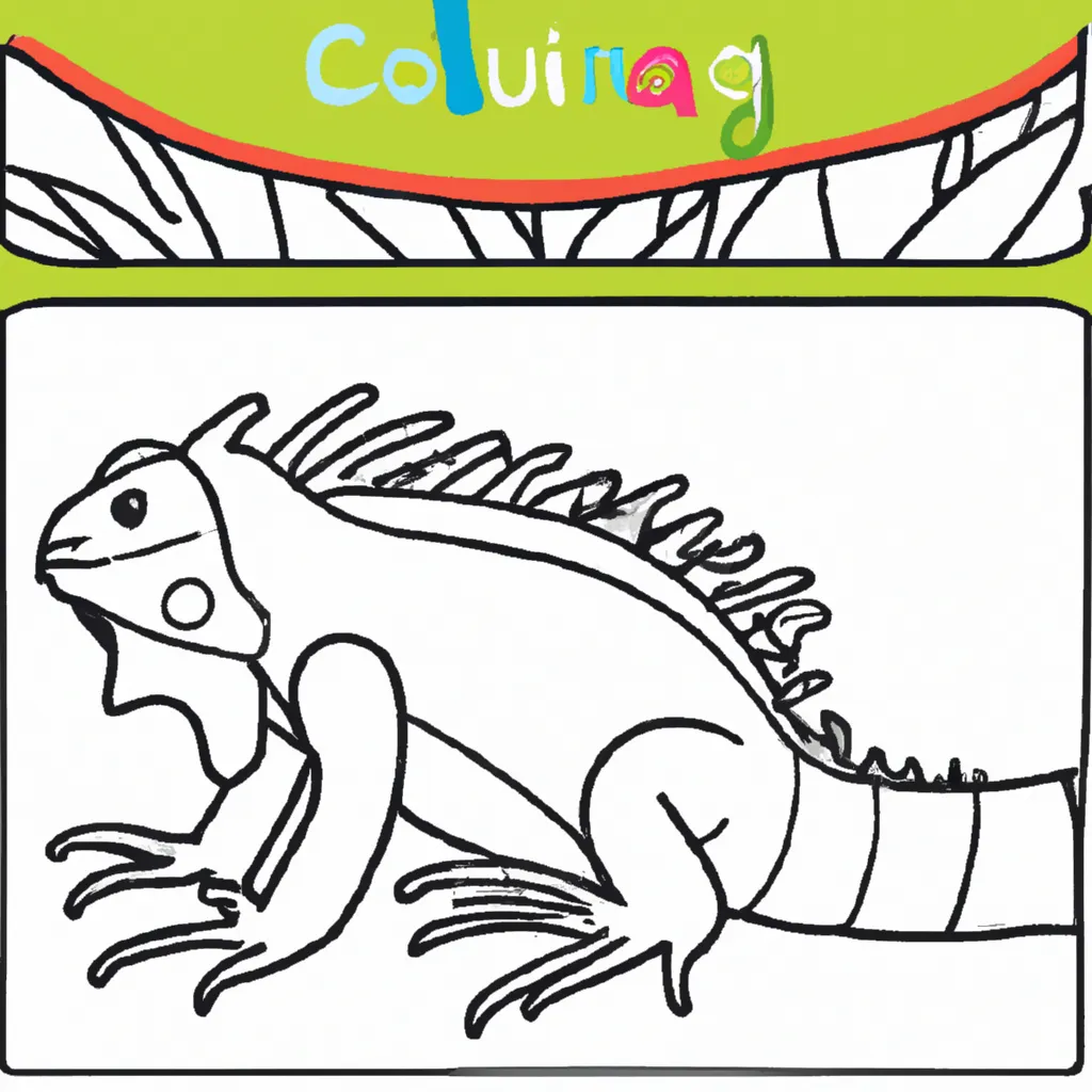 Colorindo Uma Iguana: Desenho Divertido Para Crianças! Desenho para colorir desenho iguana