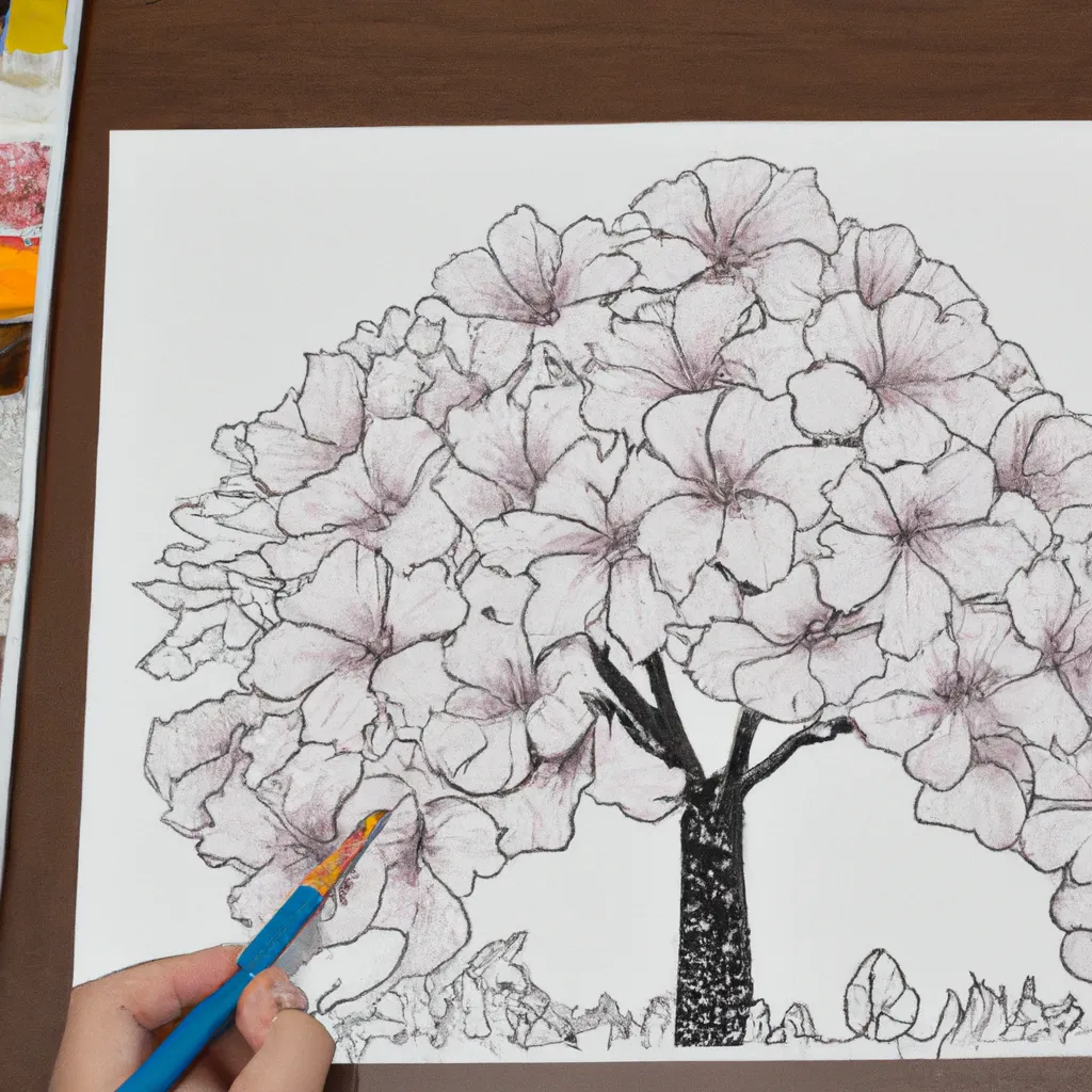Desenho para colorir desenho ipe arvore flor brasil