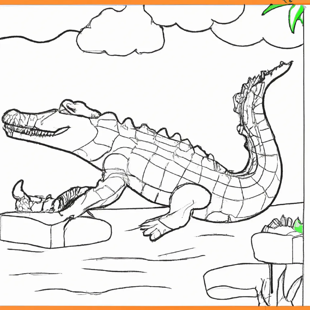 Desenho para colorir desenho jacare pt br