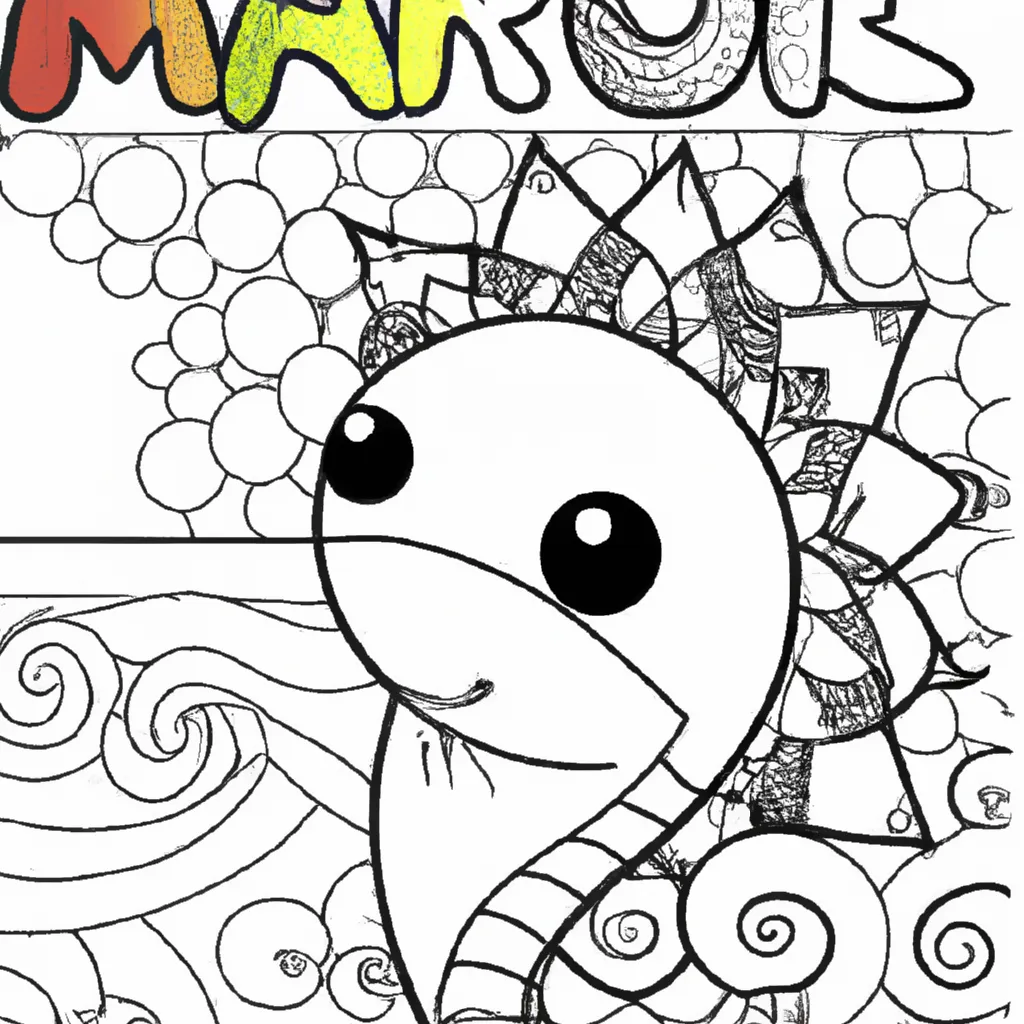 Desenho para colorir desenho mar ilustracoes