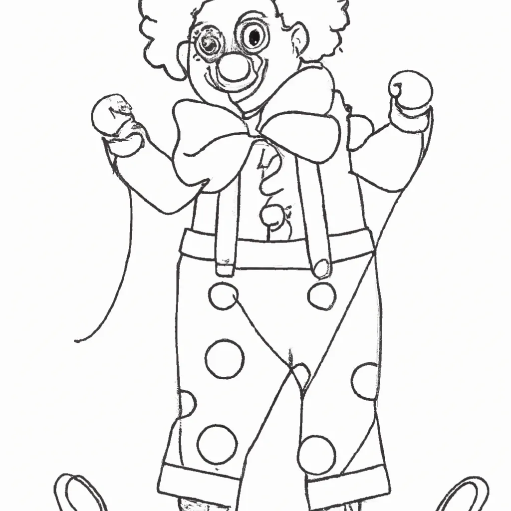 Desenho para colorir desenho palhaco