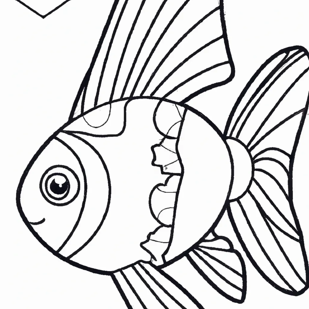 Desenho para colorir desenho peixe arco iris