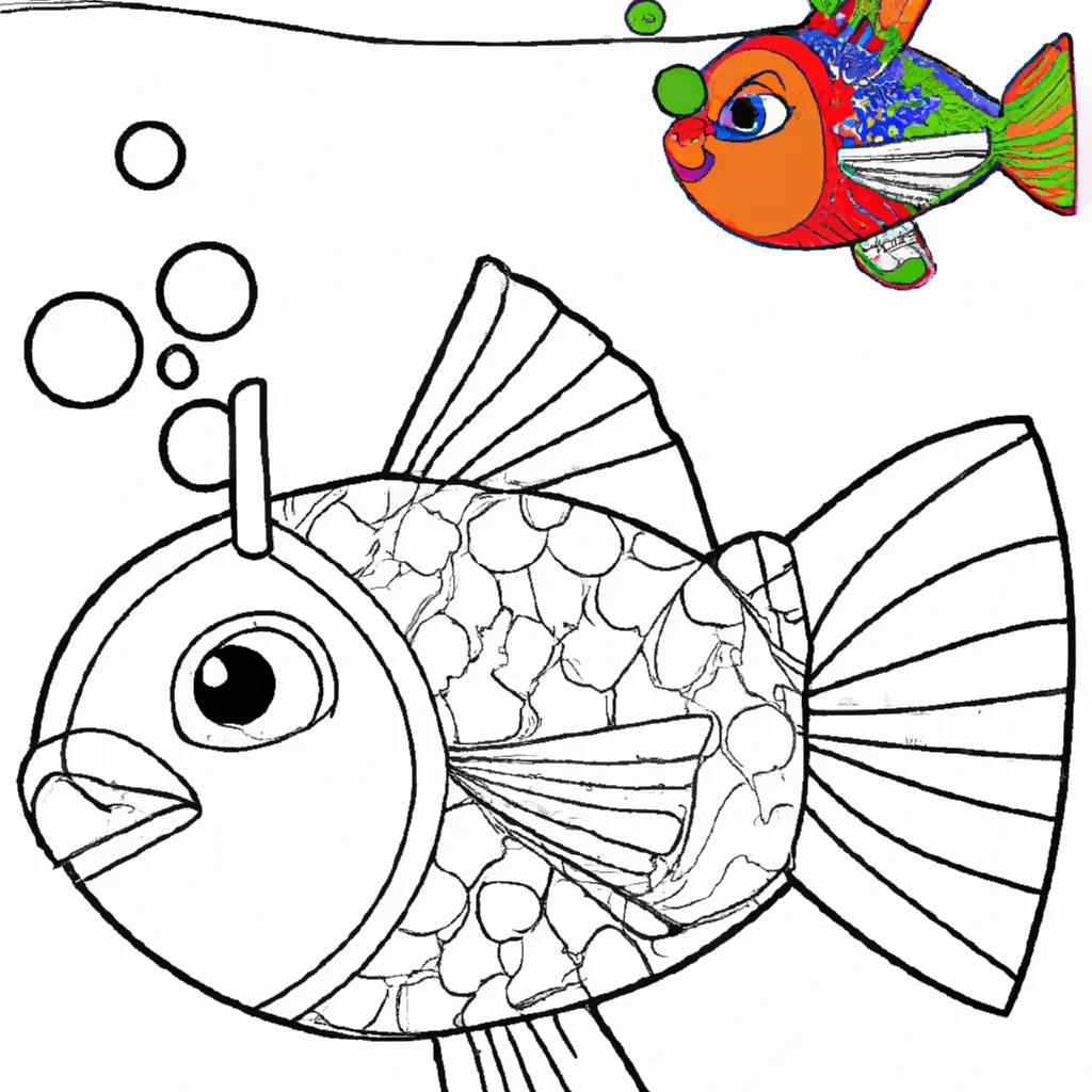 Desenho para colorir desenho peixe balao