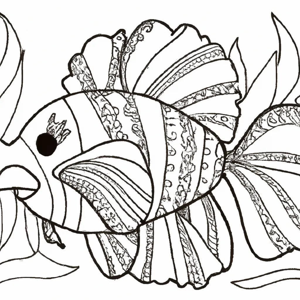 Desenho para colorir desenho peixe leao