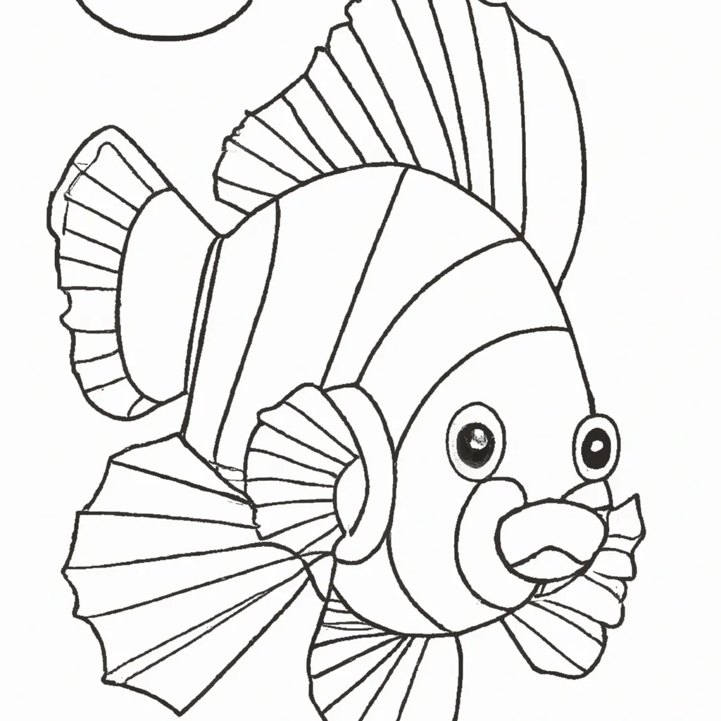 Desenho para colorir desenho peixe palhaco 1