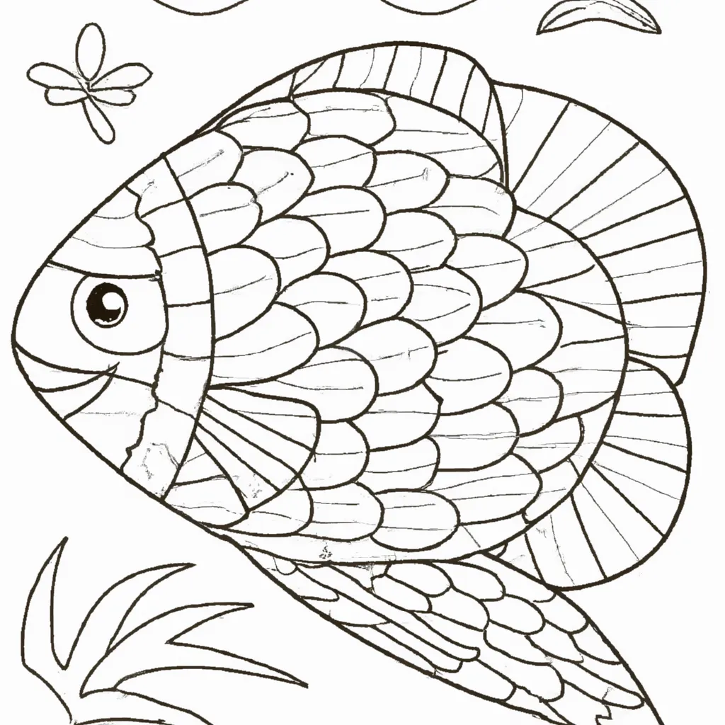 Desenho para colorir desenho peixe papagaio