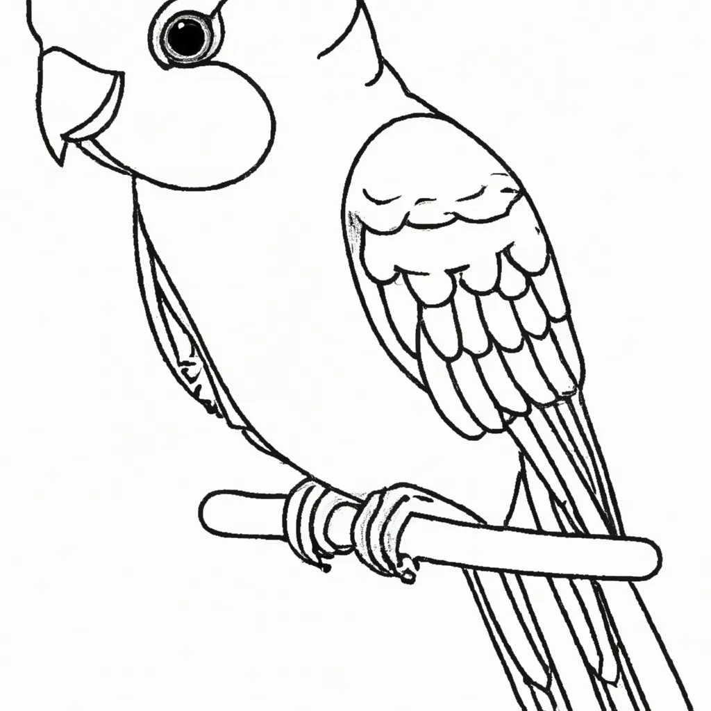 Desenho para colorir desenho periquito