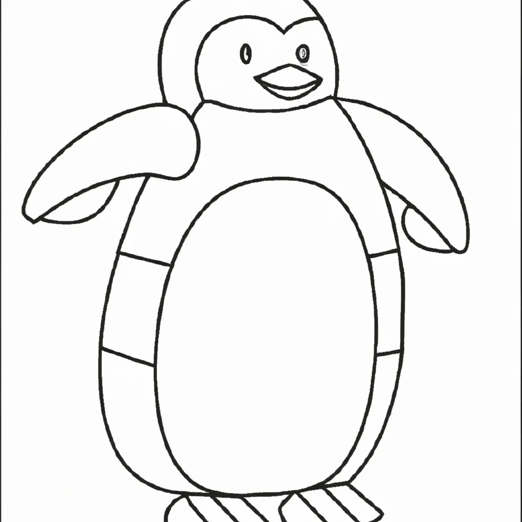 Desenho para colorir desenho pinguim