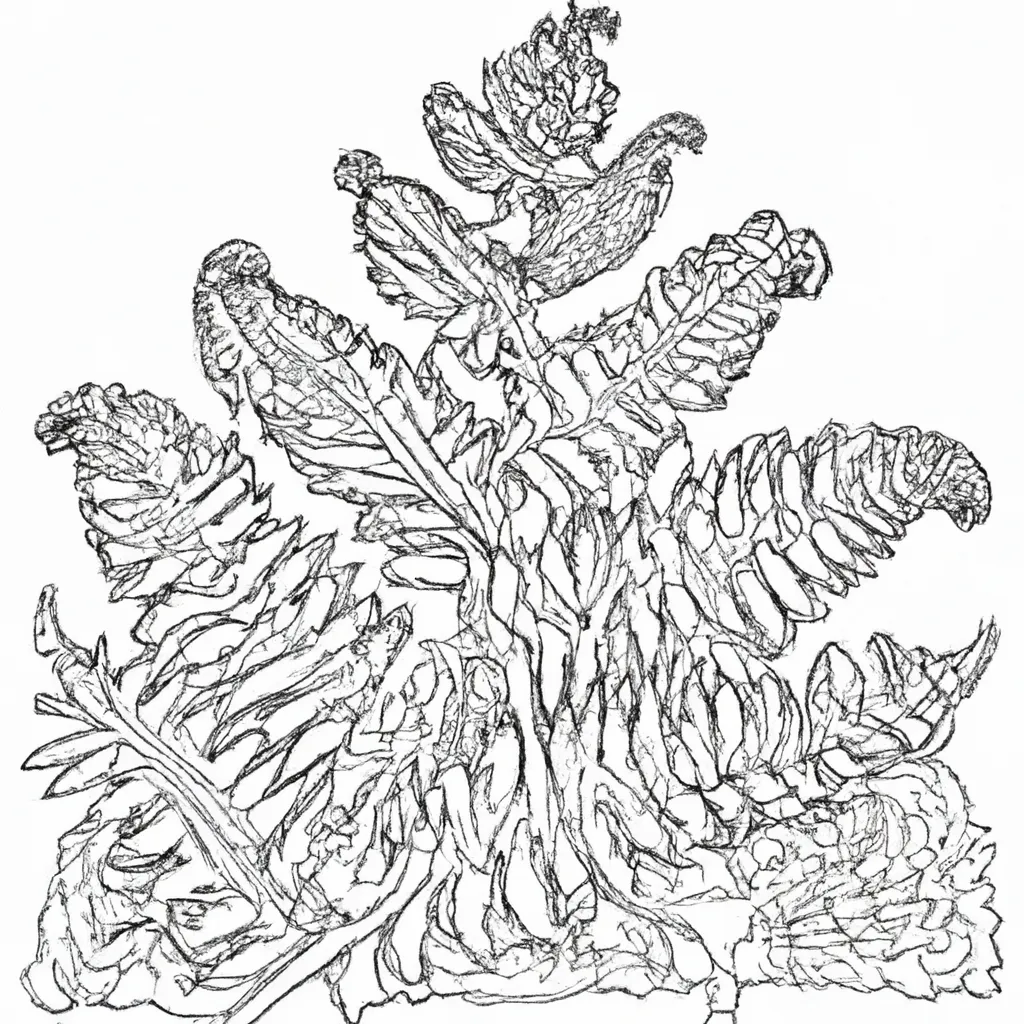Desenho para colorir desenho samambaia