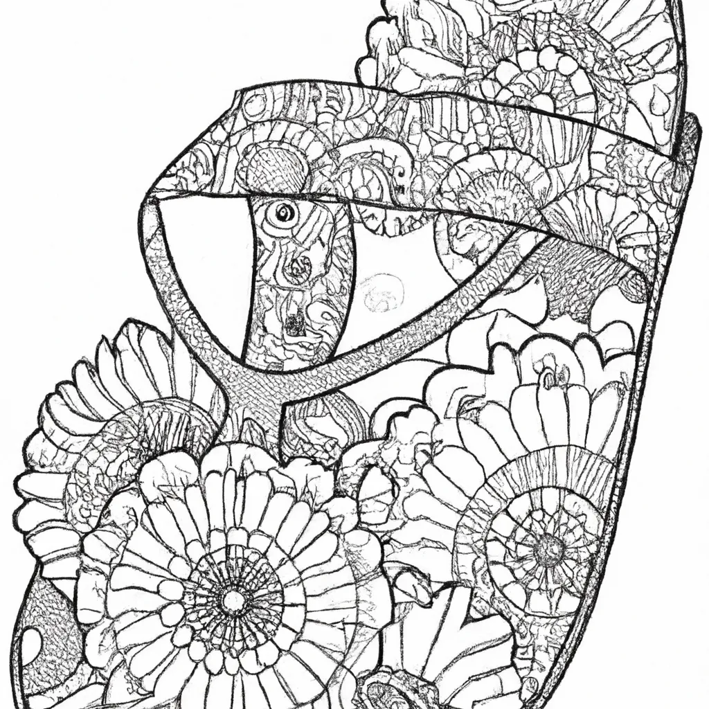 Desenho para colorir desenho sandalia artesanal