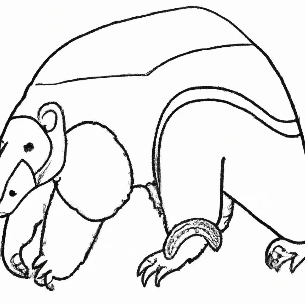 Desenho para colorir desenho tamandua da caatinga