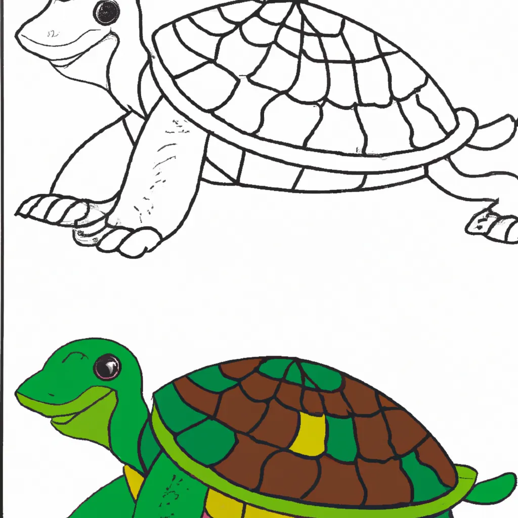 Desenho para colorir desenho tartaruga agua doce