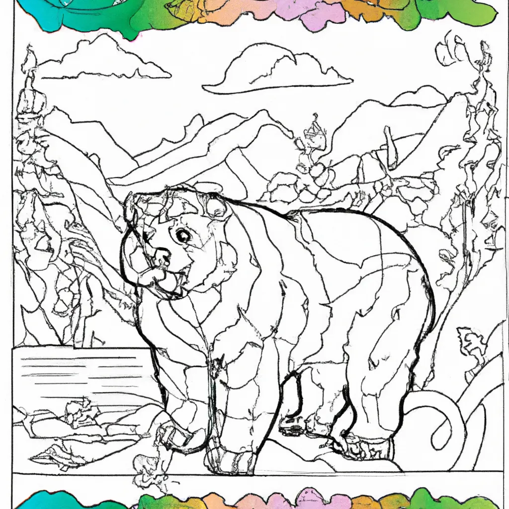 Desenho para colorir desenho urso pardo