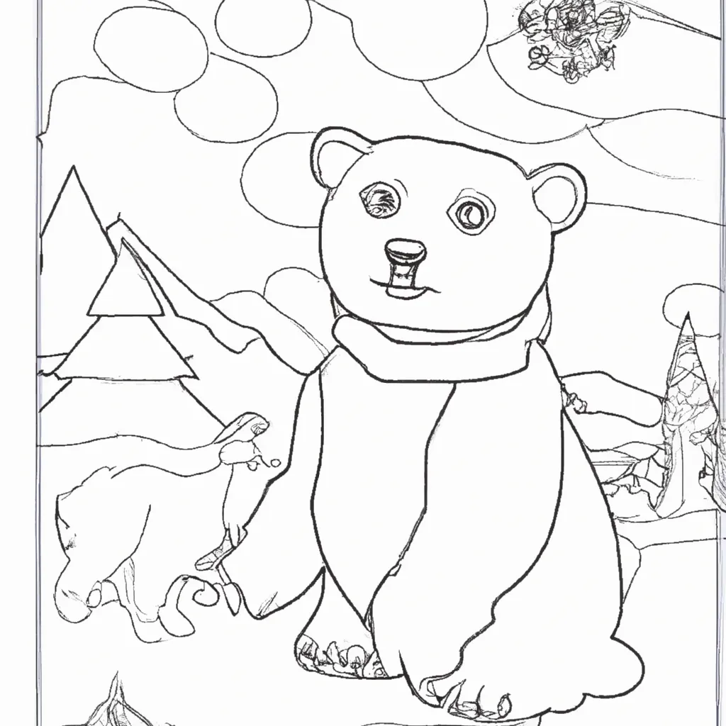 Desenho para colorir desenho urso polar