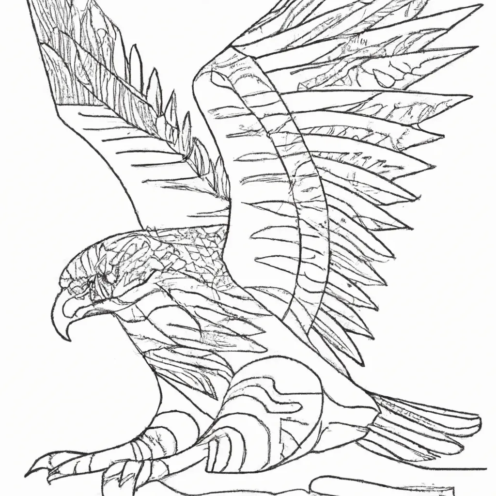 Desenho para colorir desenhos aguia