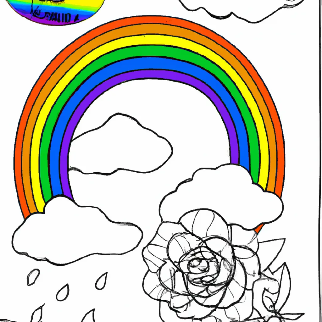 Desenho para colorir desenhos arco iris 1