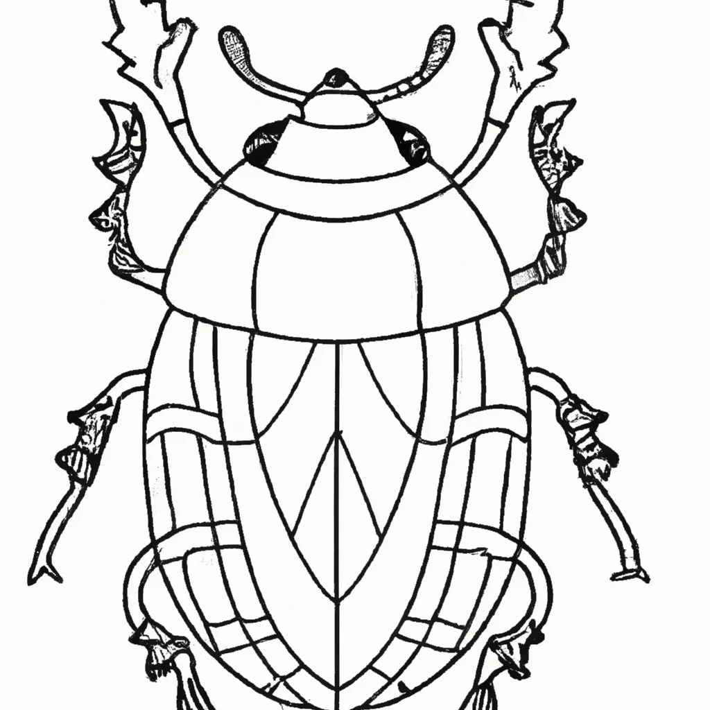 Desenho para colorir desenhos besouro arte grafica