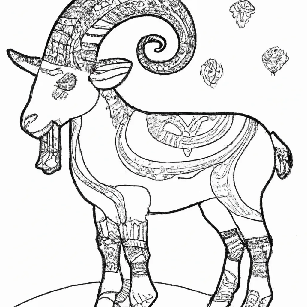Desenho para colorir desenhos cabra ilustracoes artisticas