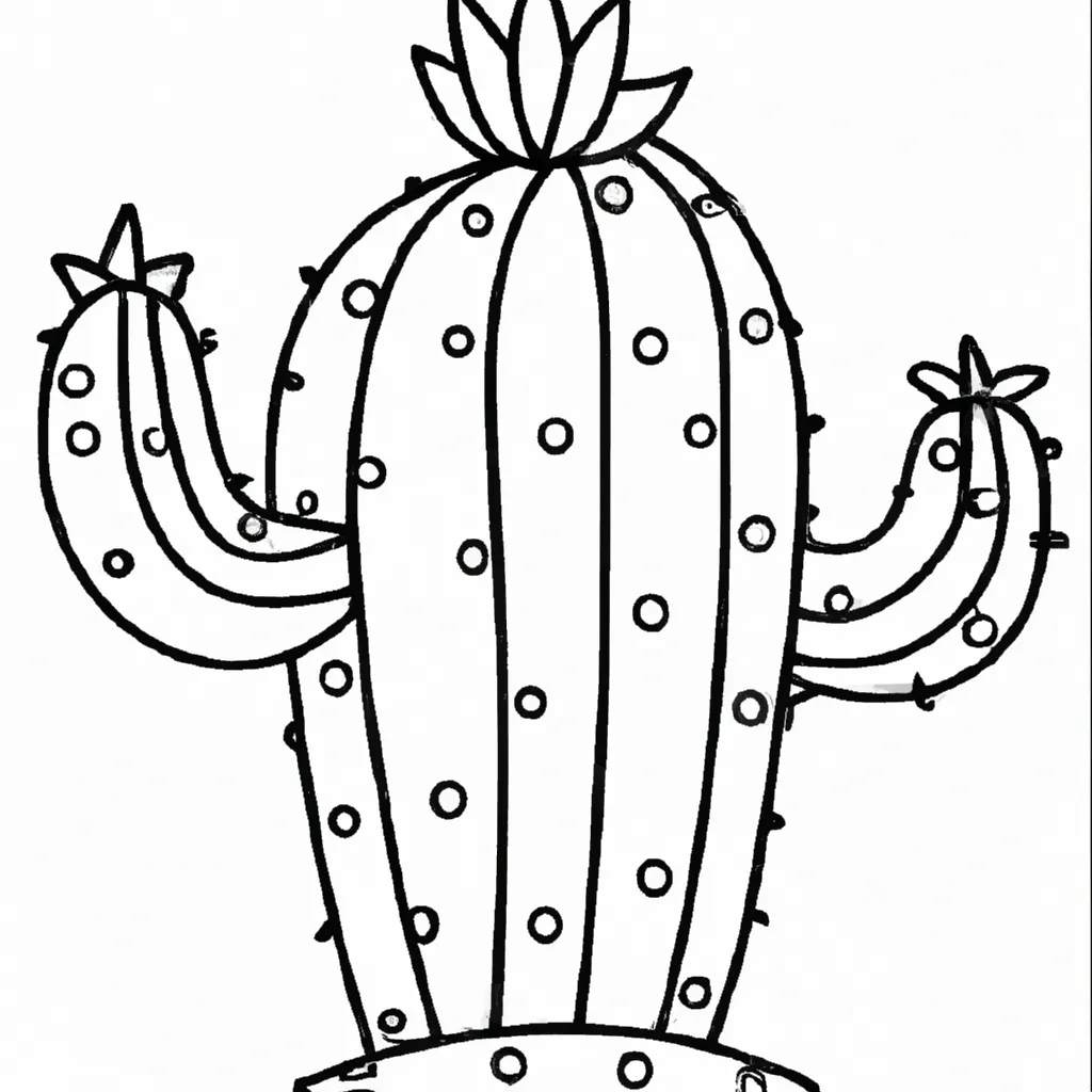 Desenhos de Cactos para colorir - Bora Colorir