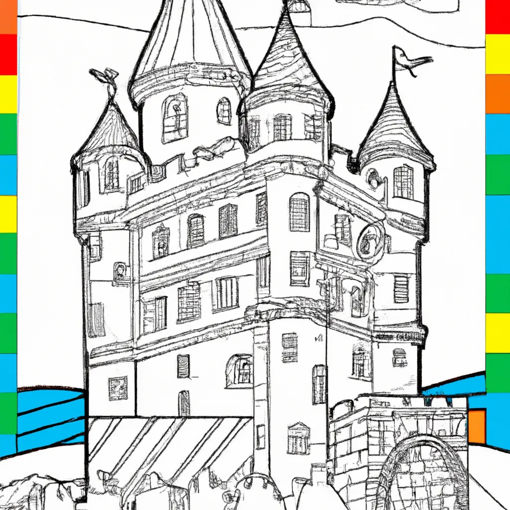 Desenho para colorir desenhos castelo
