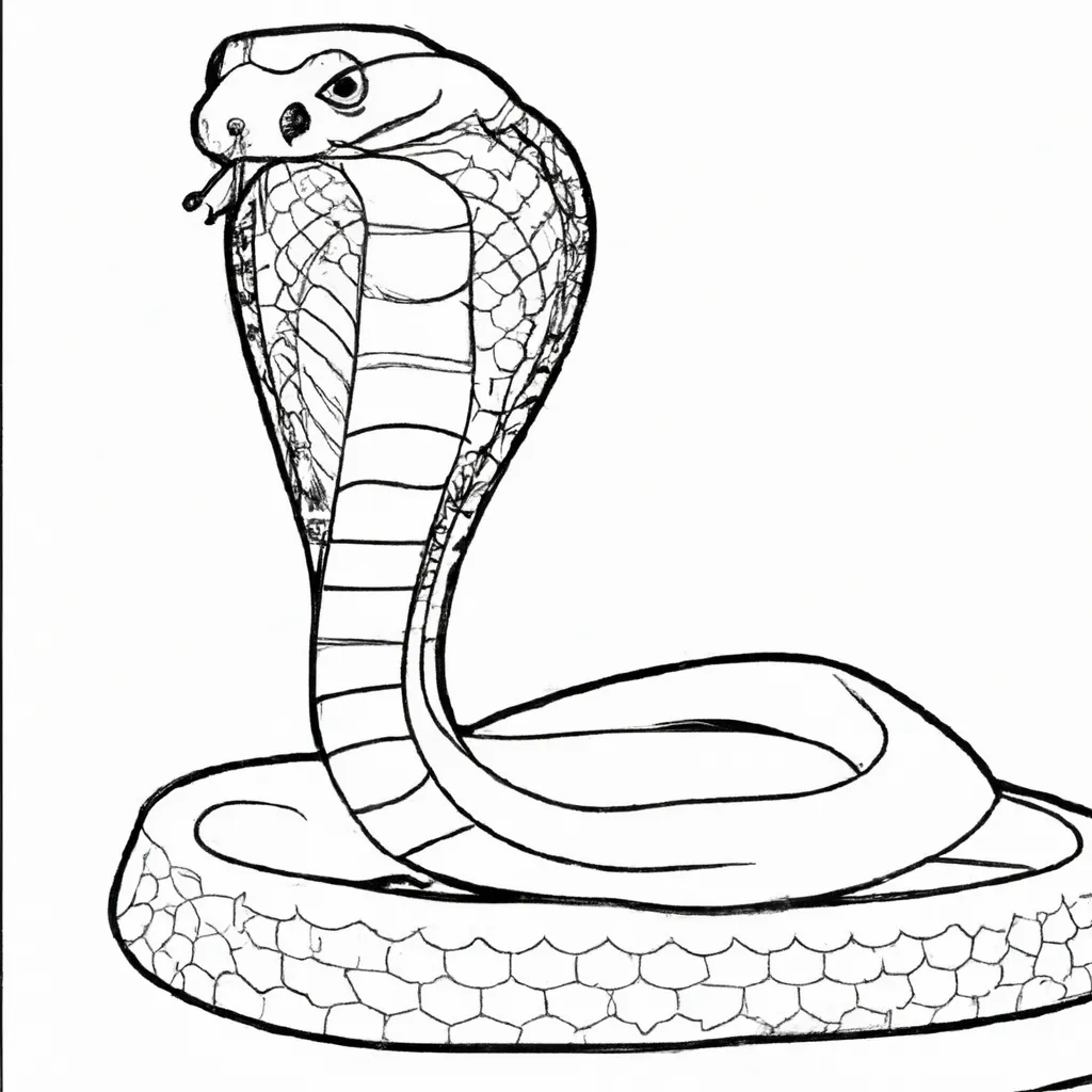 Desenho para colorir Desenho de corpo de olhos de cobra em preto e branco ·  Creative Fabrica