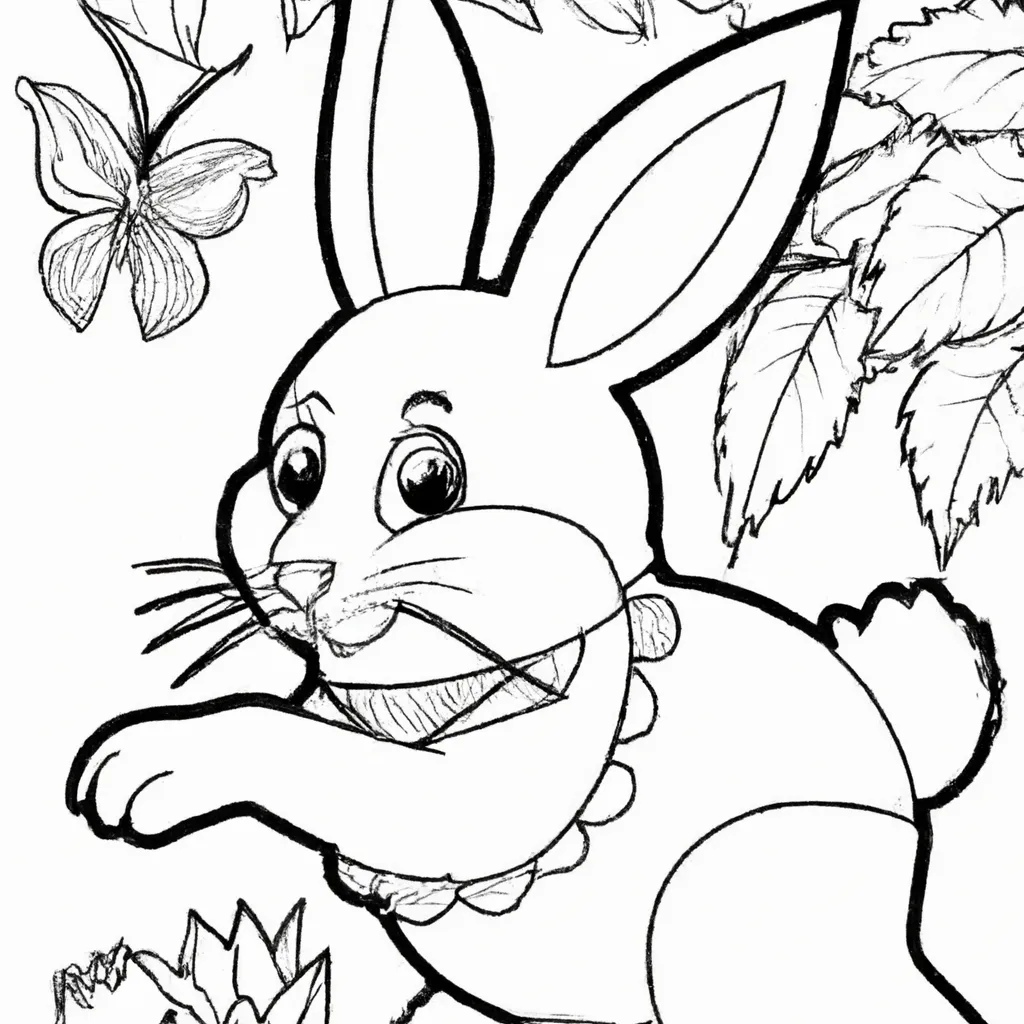 Desenho para colorir desenhos coelho rosa