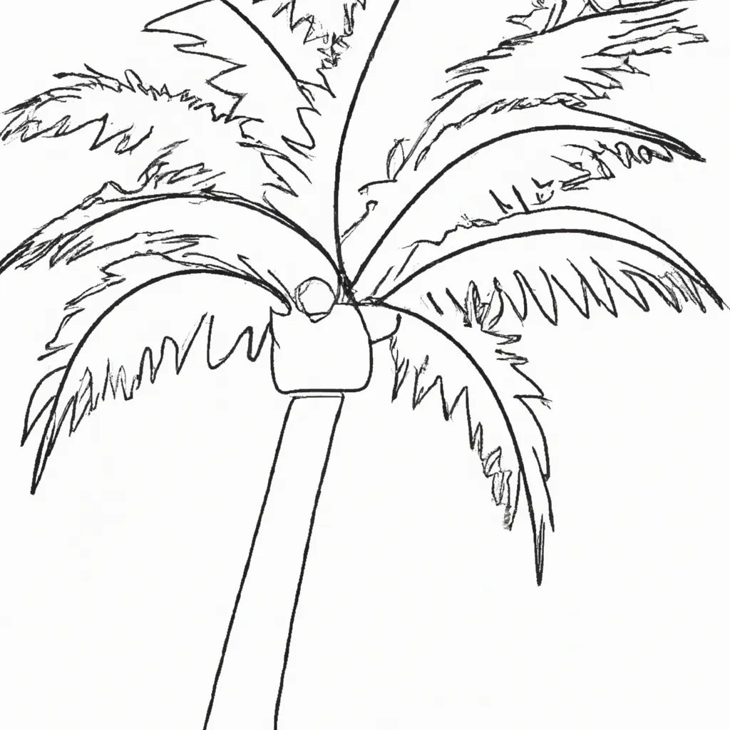 Desenho para colorir desenhos coqueiro