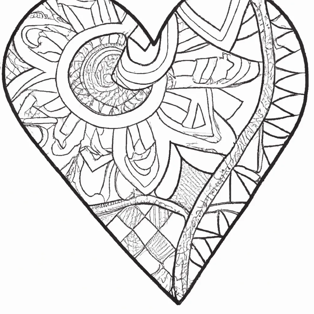 Desenho para colorir desenhos coracao