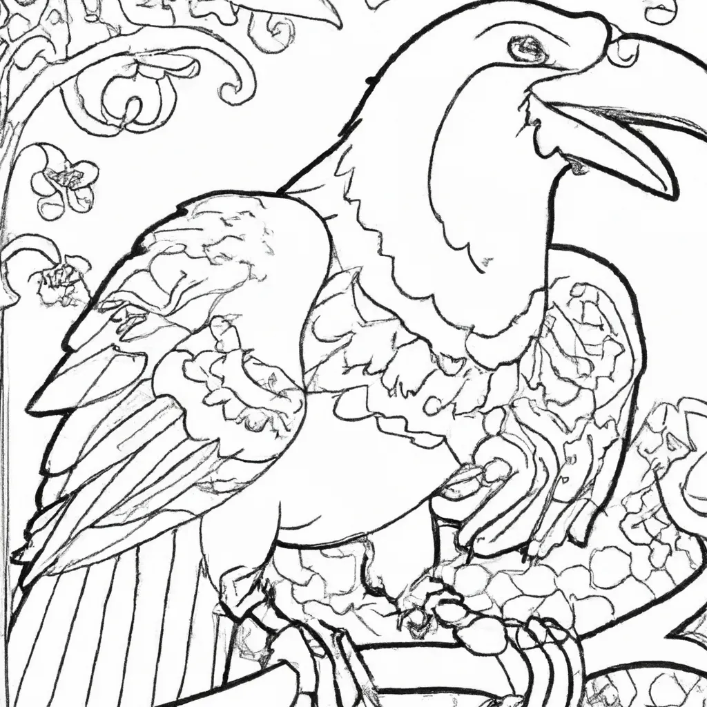 Desenho para colorir desenhos corvo