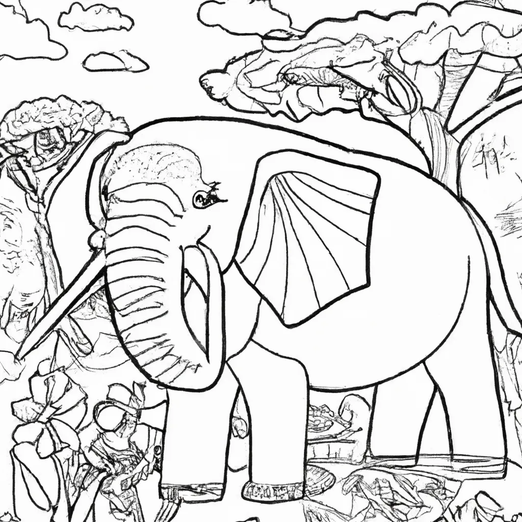 Desenho para colorir desenhos elefante arte infantil