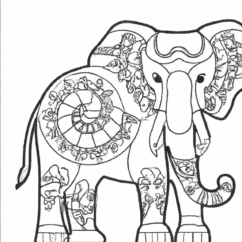 Desenho para colorir desenhos elefante infantil