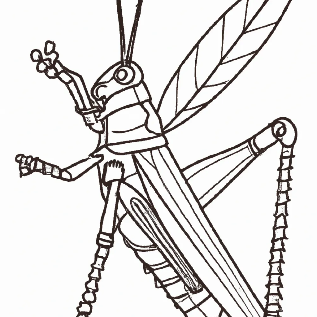 Desenho para colorir desenhos gafanhoto ilustracoes
