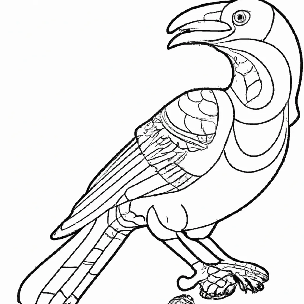 Desenho para colorir desenhos gralha