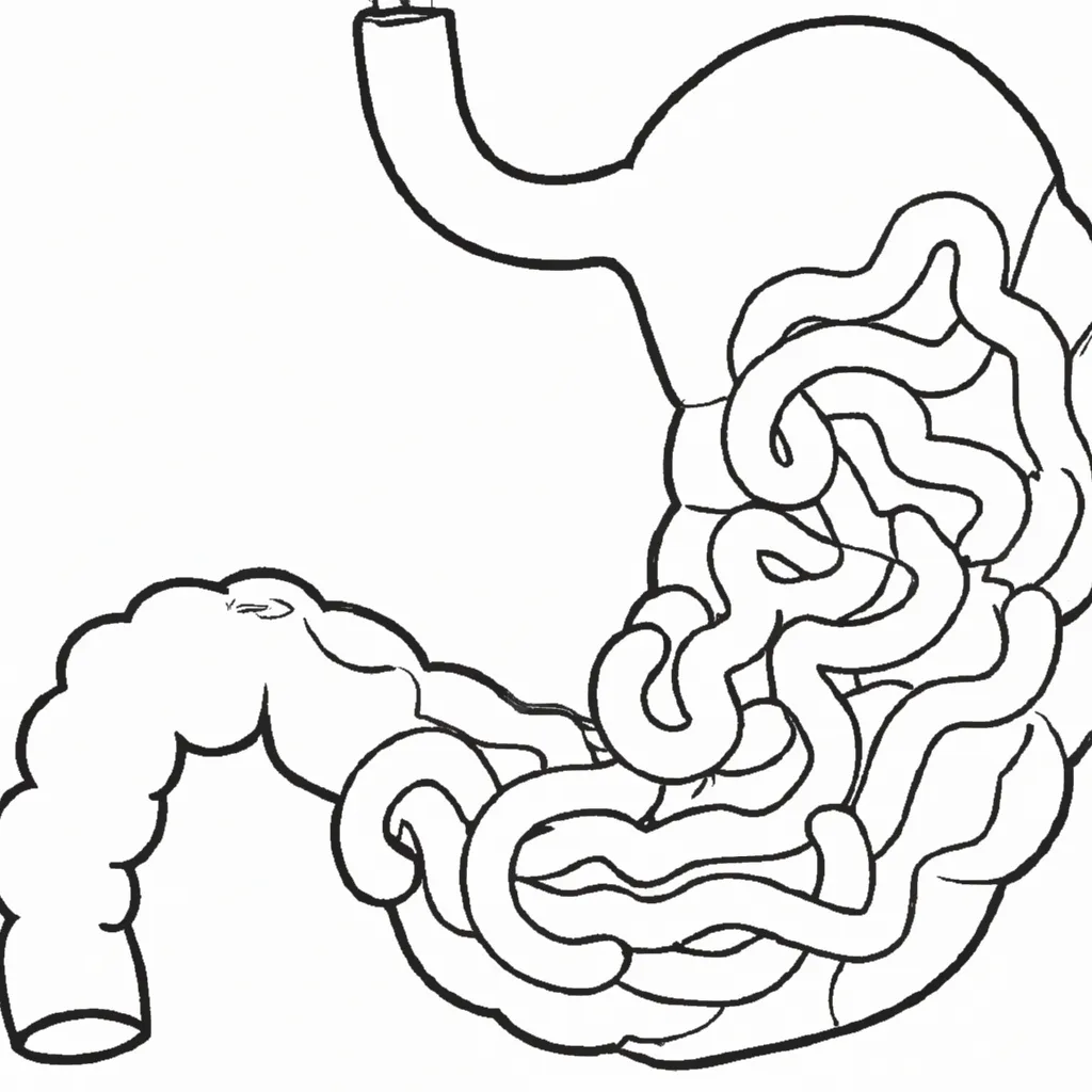 Desenho para colorir desenhos intestino