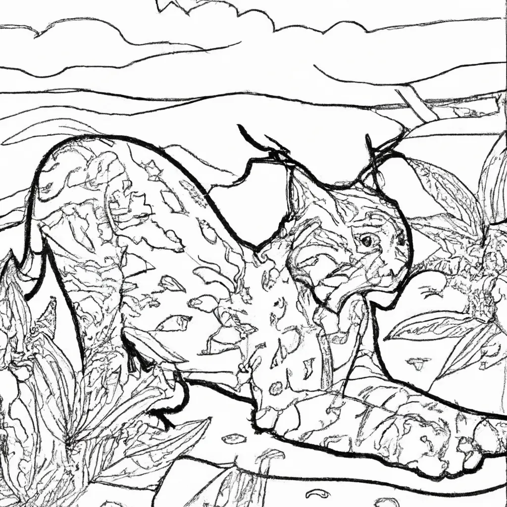 Desenho para colorir desenhos lince arte bichos fofos