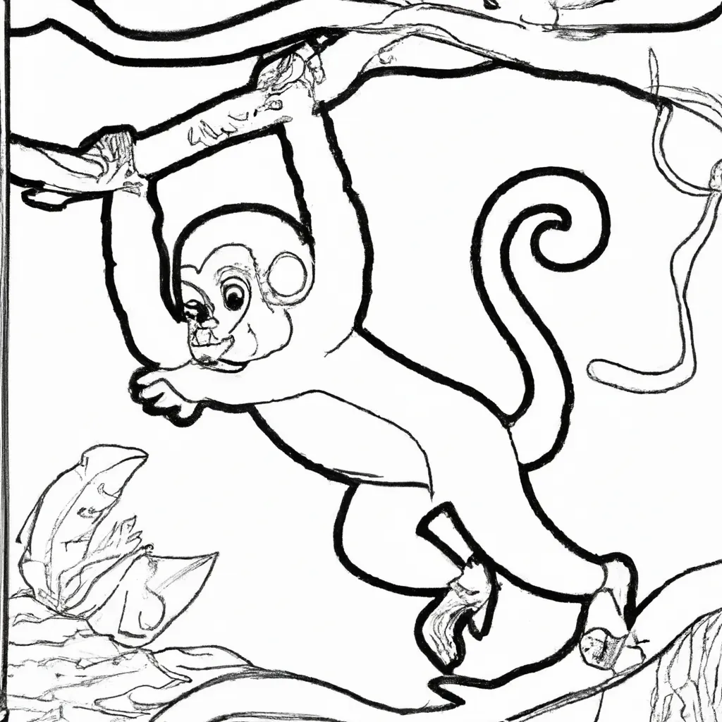 Desenhe Um Macaco E Colora Sua Própria Aventura: Divertido Para