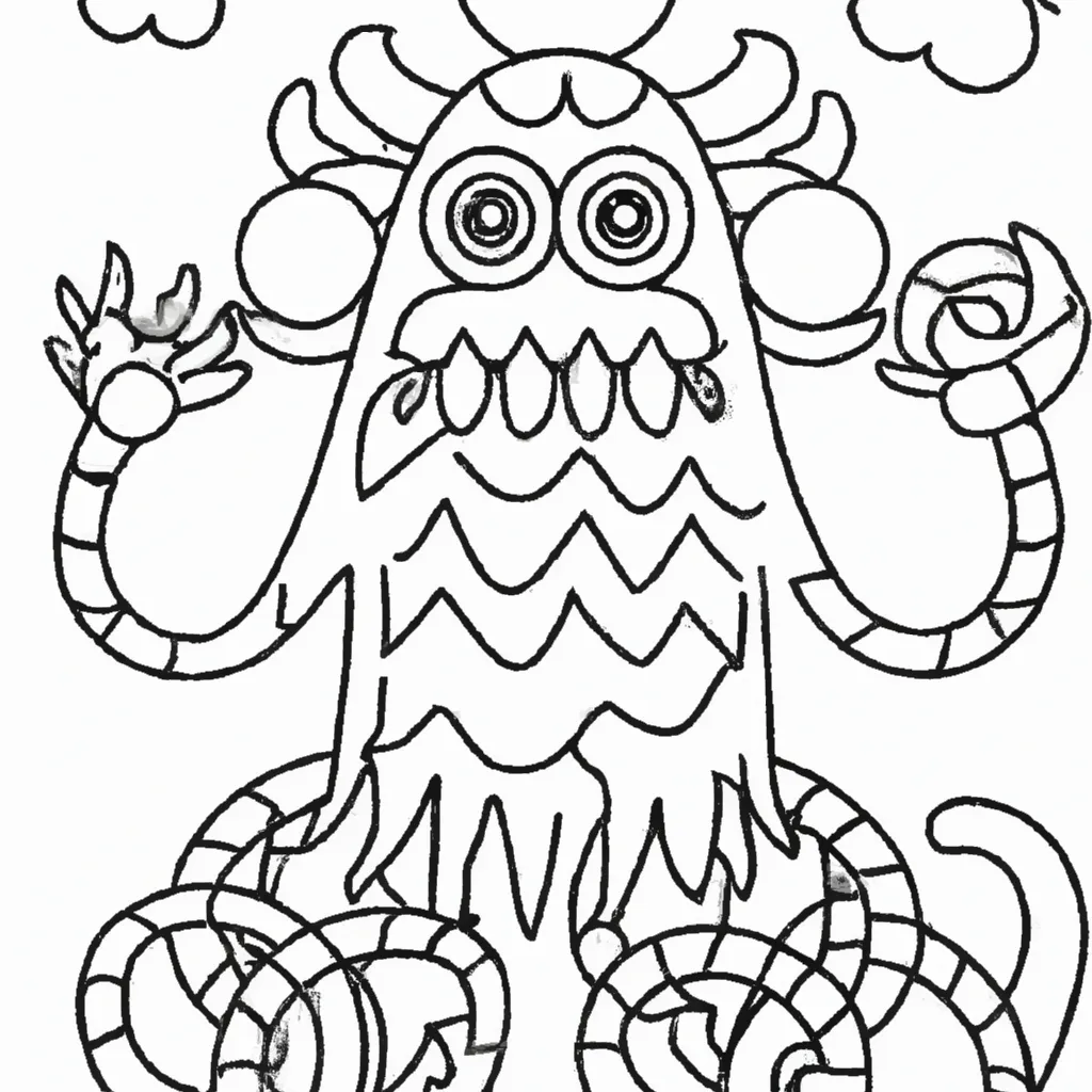 Desenho para colorir desenhos monstros